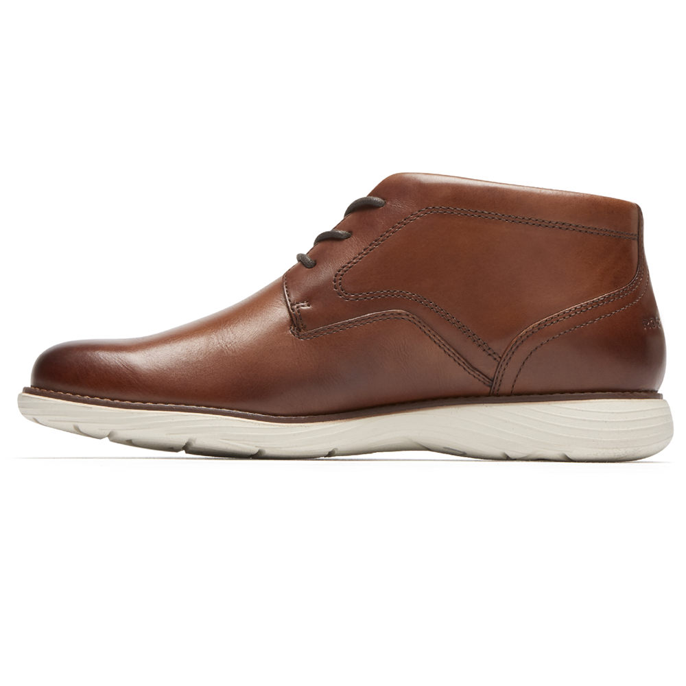 Botas Rockport Hombre Mexico - Garett Chukka Marrom - ZJKUE7341